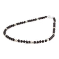 Baltic Amber & Kiwi Jasper Junior Necklace Baroque Black Glossy Finish - Wholesale Lot of 10pcs - 38cm / 15in - JN90-S