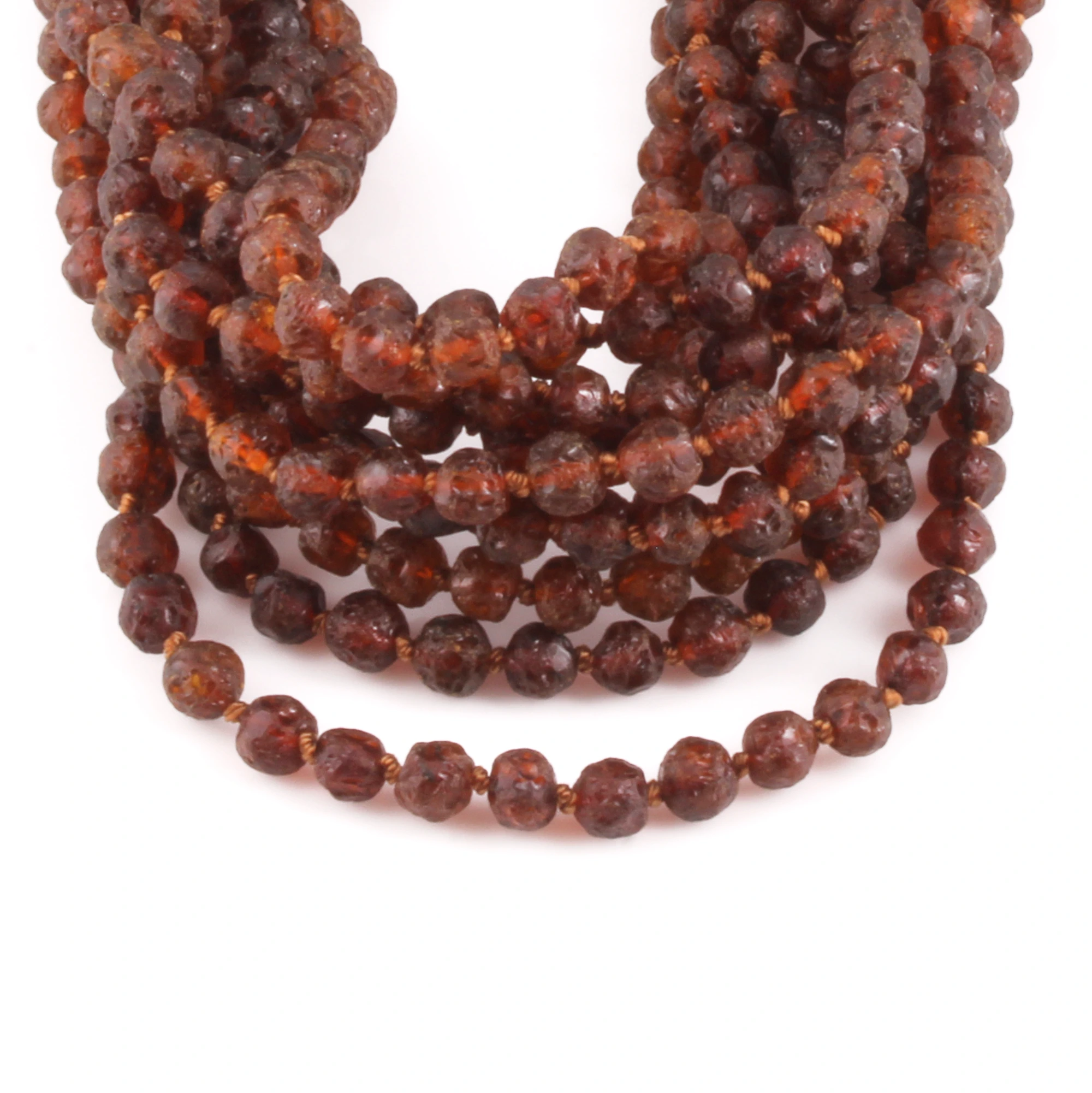 Baltic Amber Junior Necklace Baroque Cognac Raw Finish - Wholesale Lot of 10pcs - 38cm / 15in - XB54C-RAW