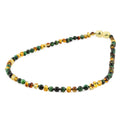 Baltic Amber & Green Tiger Eye Junior Necklace Baroque Multicolor Glossy Finish - Wholesale Lot of 10pcs - 38cm / 15in - JN103 V2