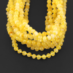 Baltic Amber Junior Necklace Baroque Milky Yellow Glossy Finish - Wholesale Lot of 10pcs - 38cm / 15in - XB54MY