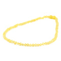 Baltic Amber Junior Necklace Baroque Milky Yellow Glossy Finish - Wholesale Lot of 10pcs - 38cm / 15in - XB43MY