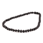 Baltic Amber Junior Necklace Baroque Black Raw Finish - Wholesale Lot of 10pcs - 38cm / 15in - XB54B-RAW