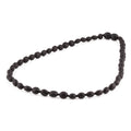 Baltic Amber Junior Necklace Olive Black Matte Finish - Wholesale Lot of 10pcs - 38cm / 15in - XO54BM