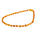 Baltic Amber Junior Necklace Olive Light Cognac Glossy Finish - Wholesale Lot of 10pcs - 38cm / 15in - XO54LC