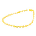 Baltic Amber Junior Necklace Olive Milky Yellow Glossy Finish - Wholesale Lot of 10pcs - 38cm / 15in - XO54MY