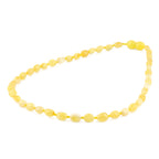 Baltic Amber Junior Necklace Olive Milky Yellow Glossy Finish - Wholesale Lot of 10pcs - 38cm / 15in - XO54MY