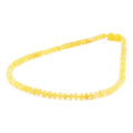 Baltic Amber Junior Necklace Roundel Milky Yellow Glossy Finish - Wholesale Lot of 10pcs - 38cm / 15in - XR53MY
