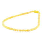 Baltic Amber Junior Necklace Roundel Milky Yellow Glossy Finish - Wholesale Lot of 10pcs - 38cm / 15in - XR53MY