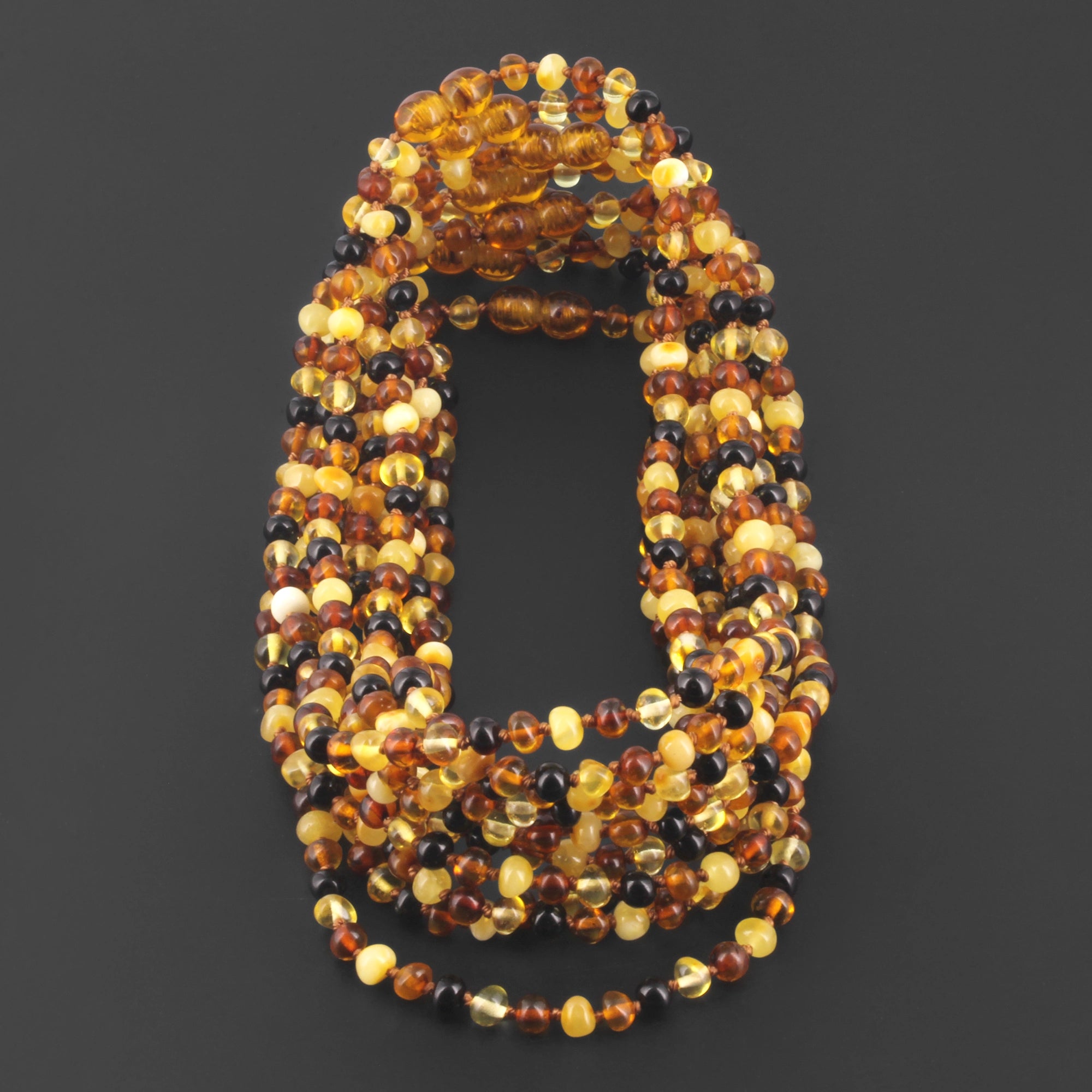 BALTIC AMBER JUNIOR NECKLACES LOT OF 10pcs - BAROQUE. XB54M