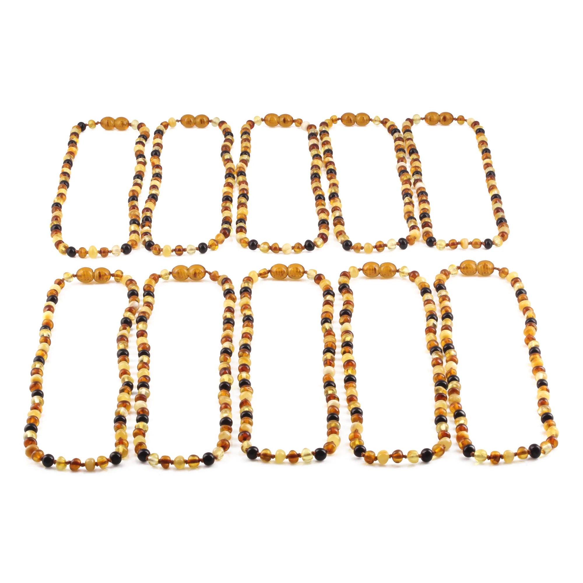 BALTIC AMBER JUNIOR NECKLACES LOT OF 10pcs - BAROQUE. XB54M