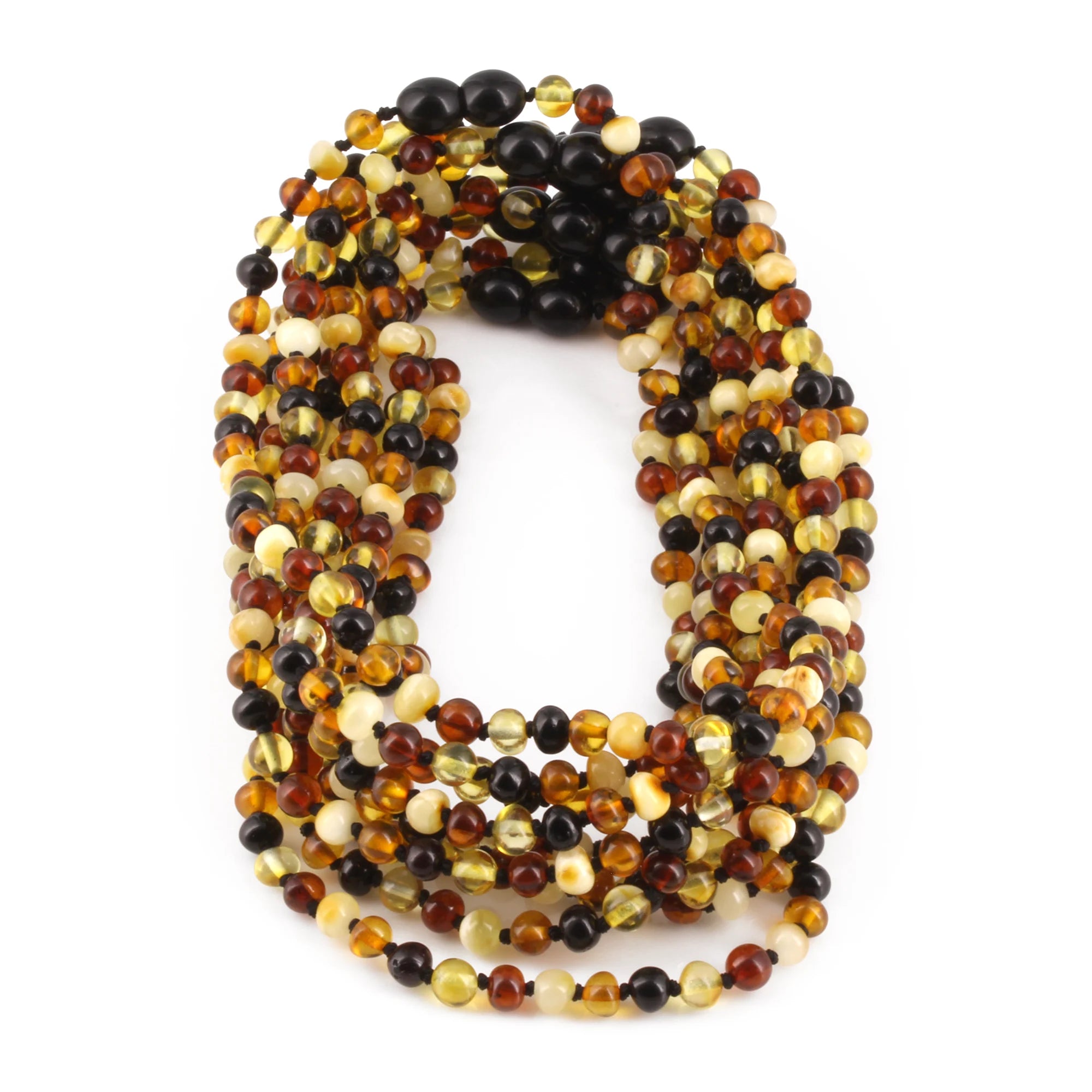 BALTIC AMBER JUNIOR NECKLACES LOT OF 10pcs - BAROQUE. XB54M2