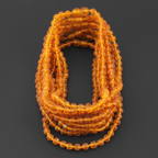Baltic Amber Junior Necklace Baroque Light Cognac Raw Finish - Wholesale Lot of 10pcs - 38cm / 15in - XB54LC-RAW