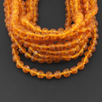 Baltic Amber Junior Necklace Baroque Light Cognac Raw Finish - Wholesale Lot of 10pcs - 38cm / 15in - XB54LC-RAW