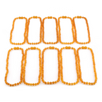 Baltic Amber Junior Necklace Baroque Light Cognac Raw Finish - Wholesale Lot of 10pcs - 38cm / 15in - XB54LC-RAW