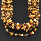 BALTIC AMBER JUNIOR NECKLACES LOT OF 10pcs - BAROQUE. XB43M