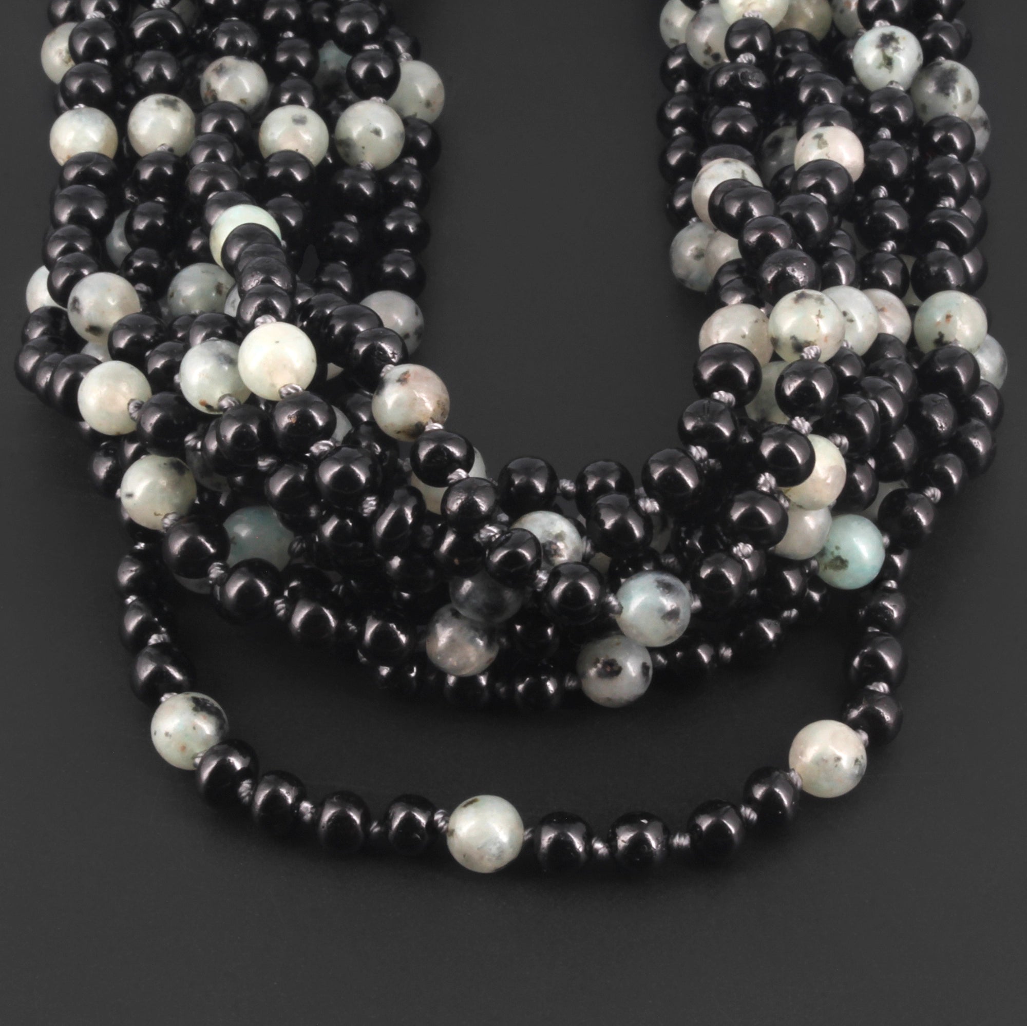 BALTIC AMBER JUNIOR NECKLACES WITH KIWI JASPER LOT OF 10pcs. JN90