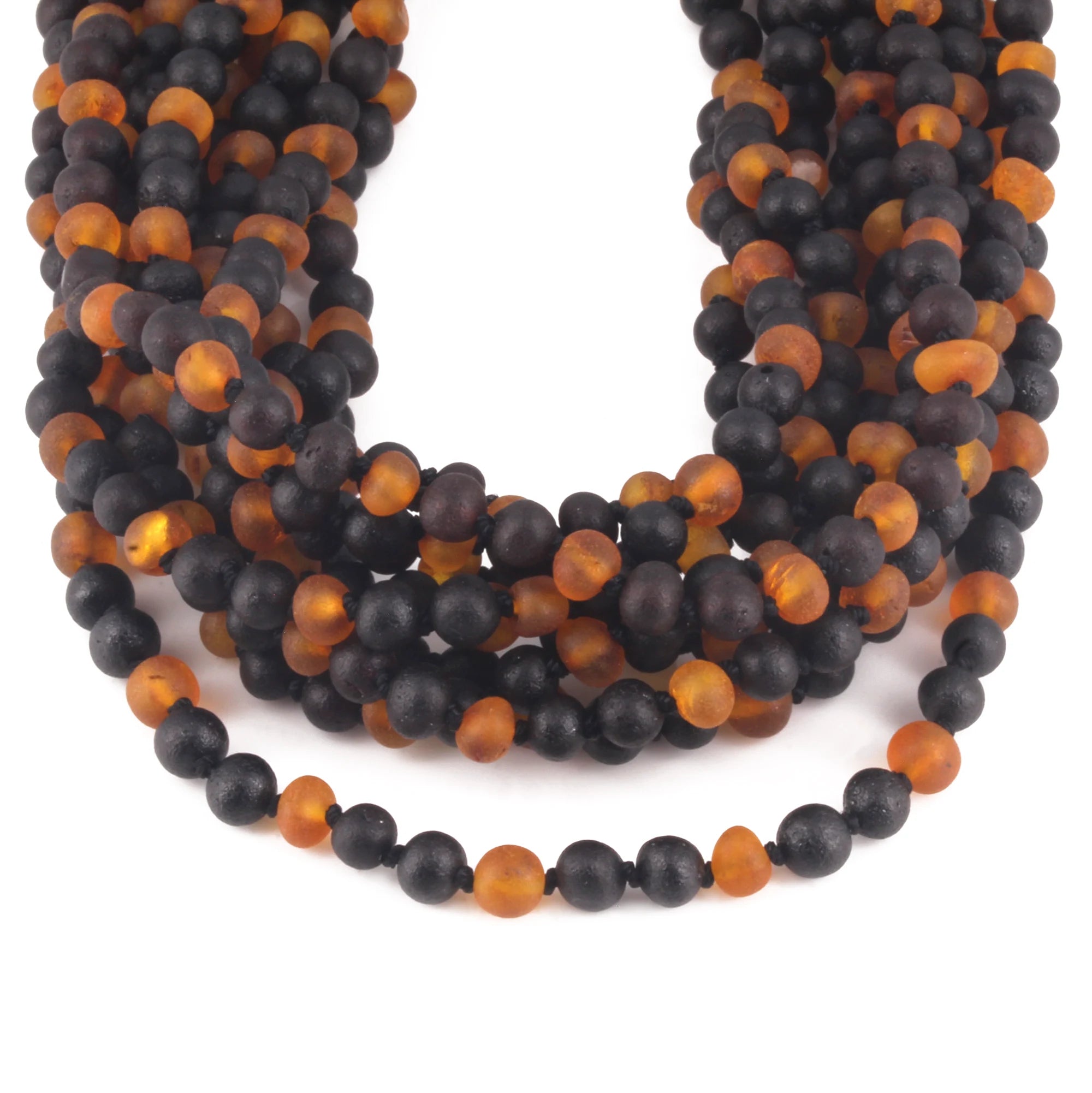 BALTIC AMBER JUNIOR NECKLACES LOT OF 10pcs - BAROQUE. JN91