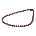 Baltic Amber Junior Necklace Baroque Dark Cognac Matte Finish - Wholesale Lot of 10pcs - 38cm / 15in - XB54DCM