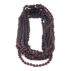 Baltic Amber Junior Necklace Baroque Dark Cognac Matte Finish - Wholesale Lot of 10pcs - 38cm / 15in - XB54DCM