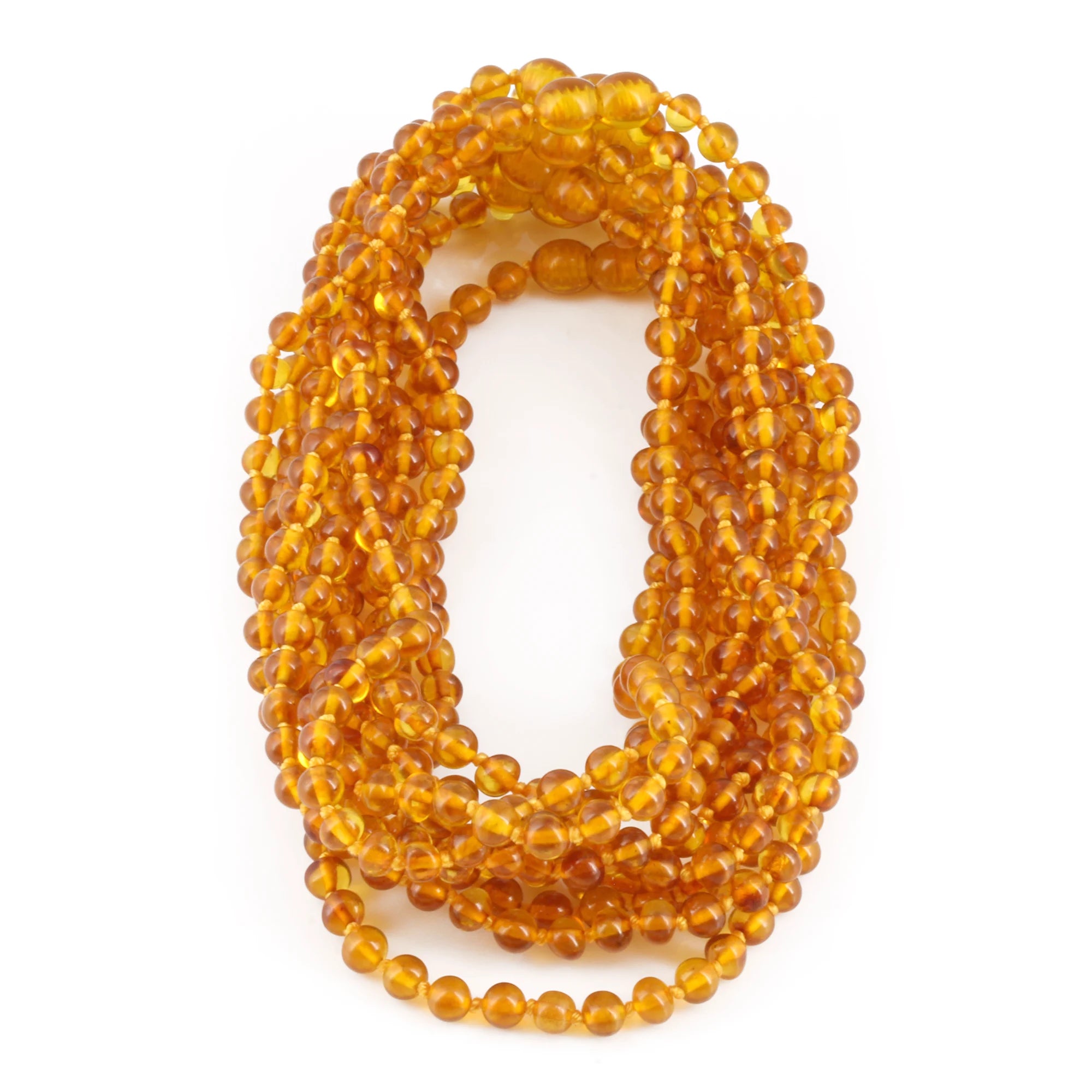 BALTIC AMBER JUNIOR NECKLACES LOT OF 10pcs - BAROQUE. XB54LC