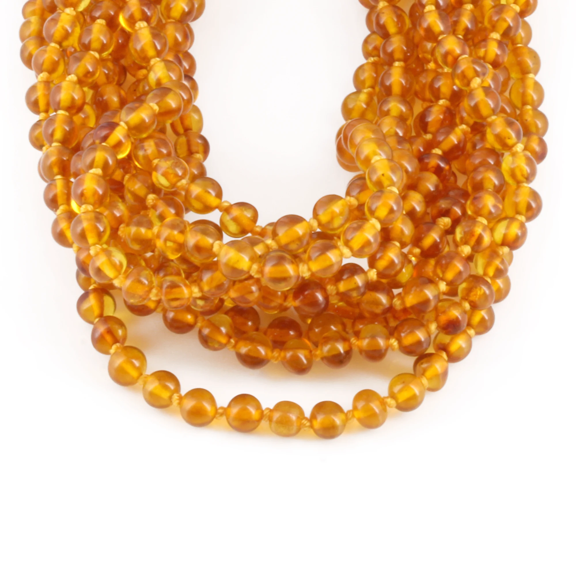 BALTIC AMBER JUNIOR NECKLACES LOT OF 10pcs - BAROQUE. XB54LC