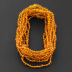 Baltic Amber Junior Necklace Baroque Light Cognac Glossy Finish - Wholesale Lot of 10pcs - 38cm / 15in - XB43LC