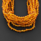 Baltic Amber Junior Necklace Baroque Light Cognac Glossy Finish - Wholesale Lot of 10pcs - 38cm / 15in - XB43LC