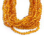 Baltic Amber Junior Necklace Baroque Light Cognac Glossy Finish - Wholesale Lot of 10pcs - 38cm / 15in - XB43LC