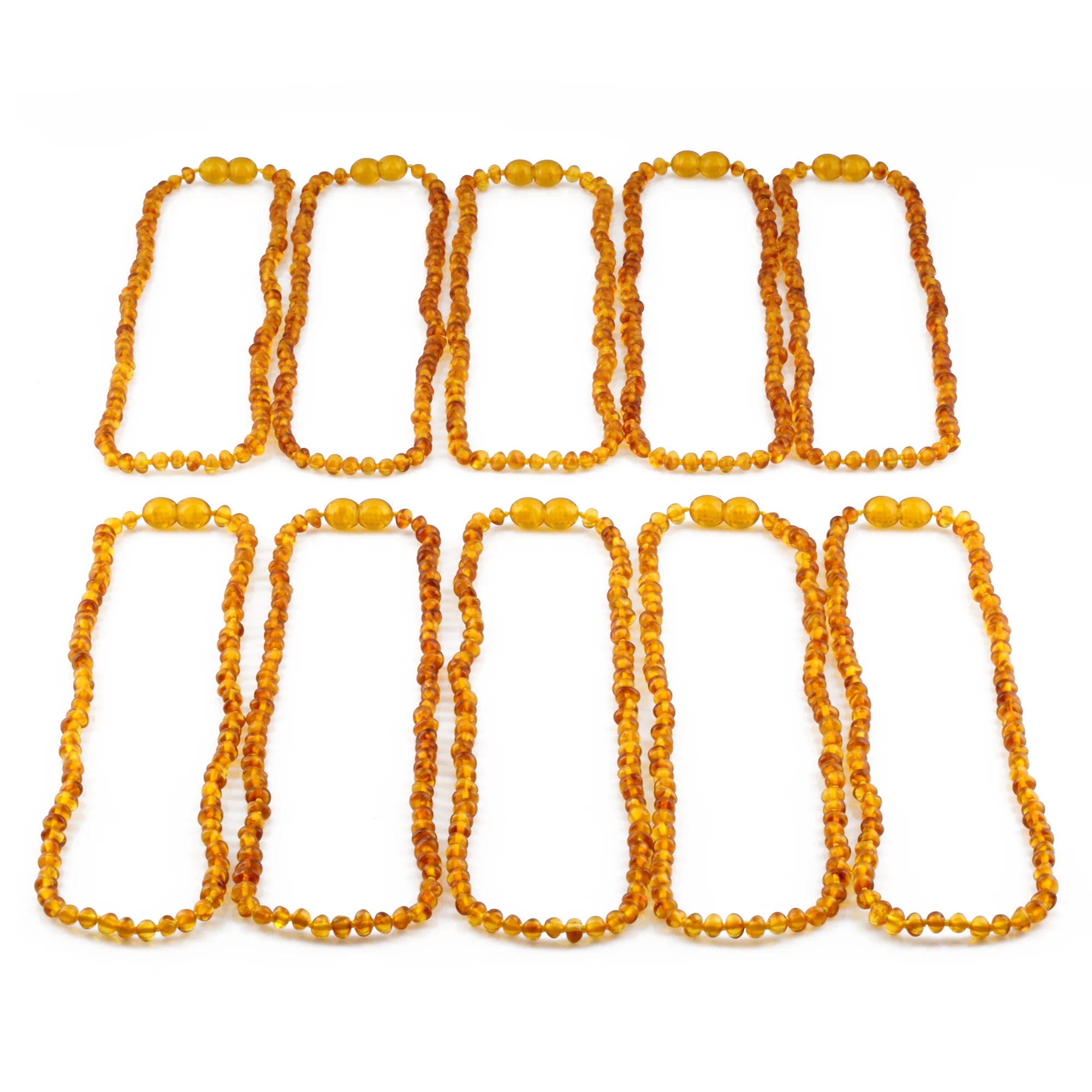 BALTIC AMBER JUNIOR NECKLACES LOT OF 10pcs - BAROQUE. XB43LC