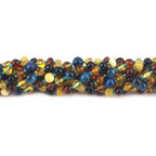 BALTIC AMBER JUNIOR NECKLACES WITH BLUE TIGER EYE LOT OF 10pcs. JN93