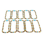 BALTIC AMBER JUNIOR NECKLACES WITH TURQUOISE LOT OF 10pcs. JN95