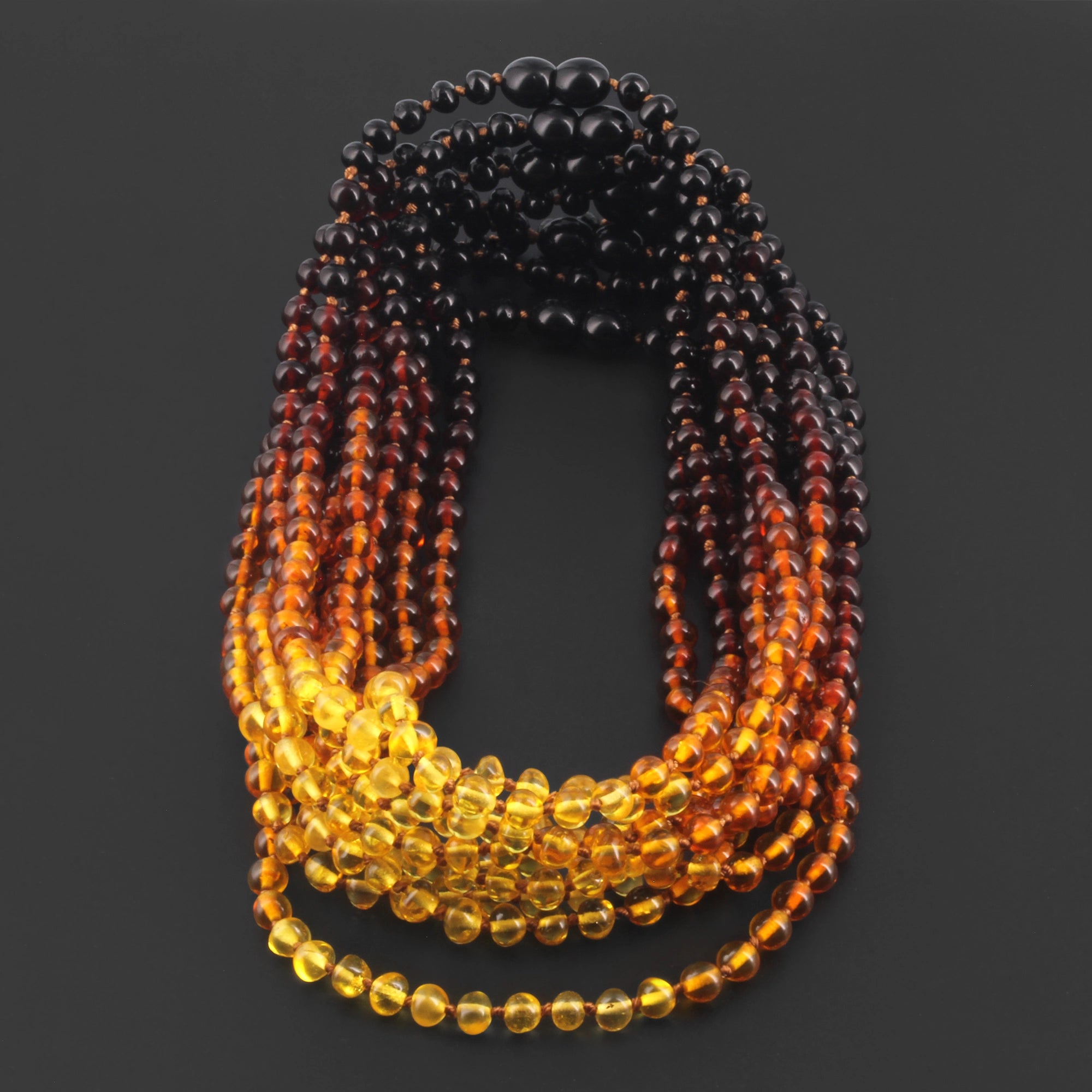 BALTIC AMBER JUNIOR NECKLACES LOT OF 10pcs - BAROQUE. XB54R2