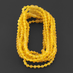 Baltic Amber Junior Necklace Baroque Yellow Matte Finish - Wholesale Lot of 10pcs - 38cm / 15in - XB54YM