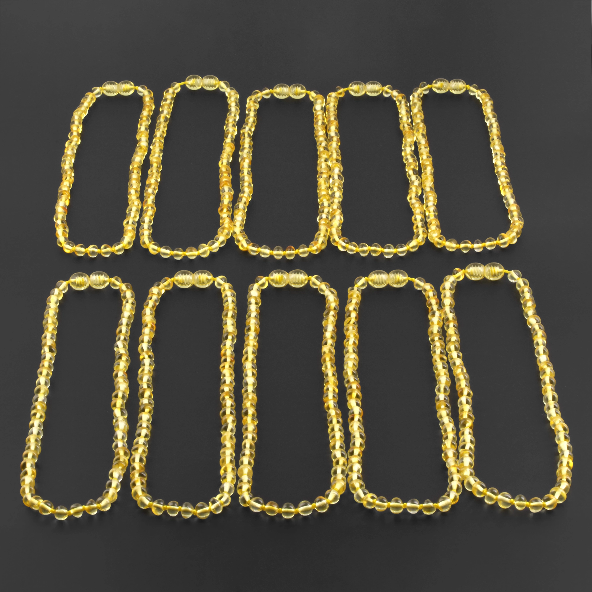 BALTIC AMBER JUNIOR NECKLACES LOT OF 10pcs - BAROQUE. XB54Y