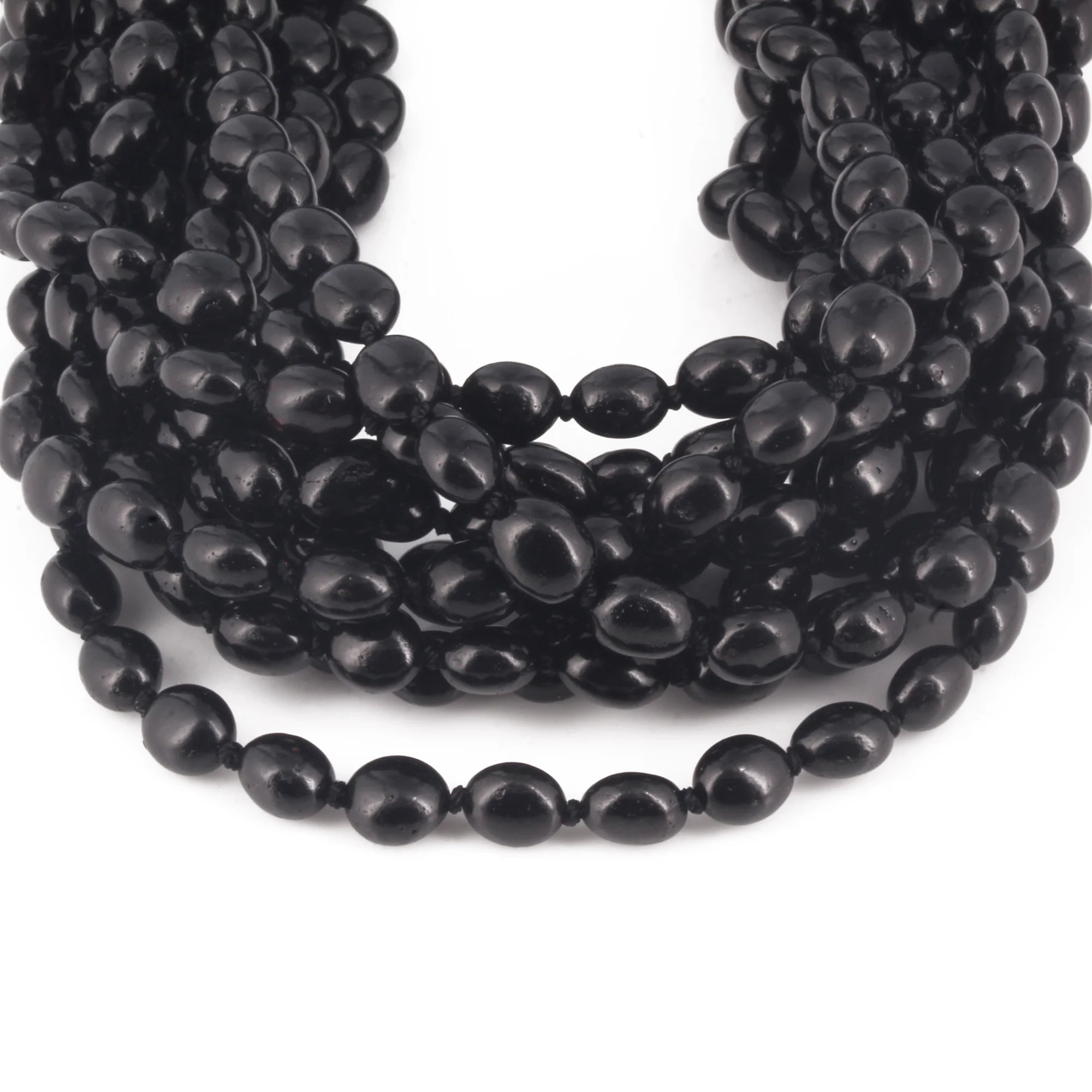 BALTIC AMBER JUNIOR NECKLACES LOT OF 10pcs - OLIVE. XO54B