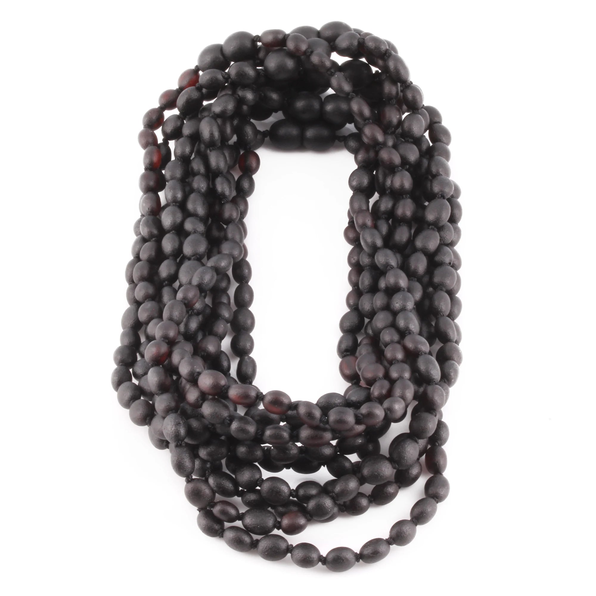 BALTIC AMBER JUNIOR NECKLACES LOT OF 10pcs - OLIVE. XO54BM