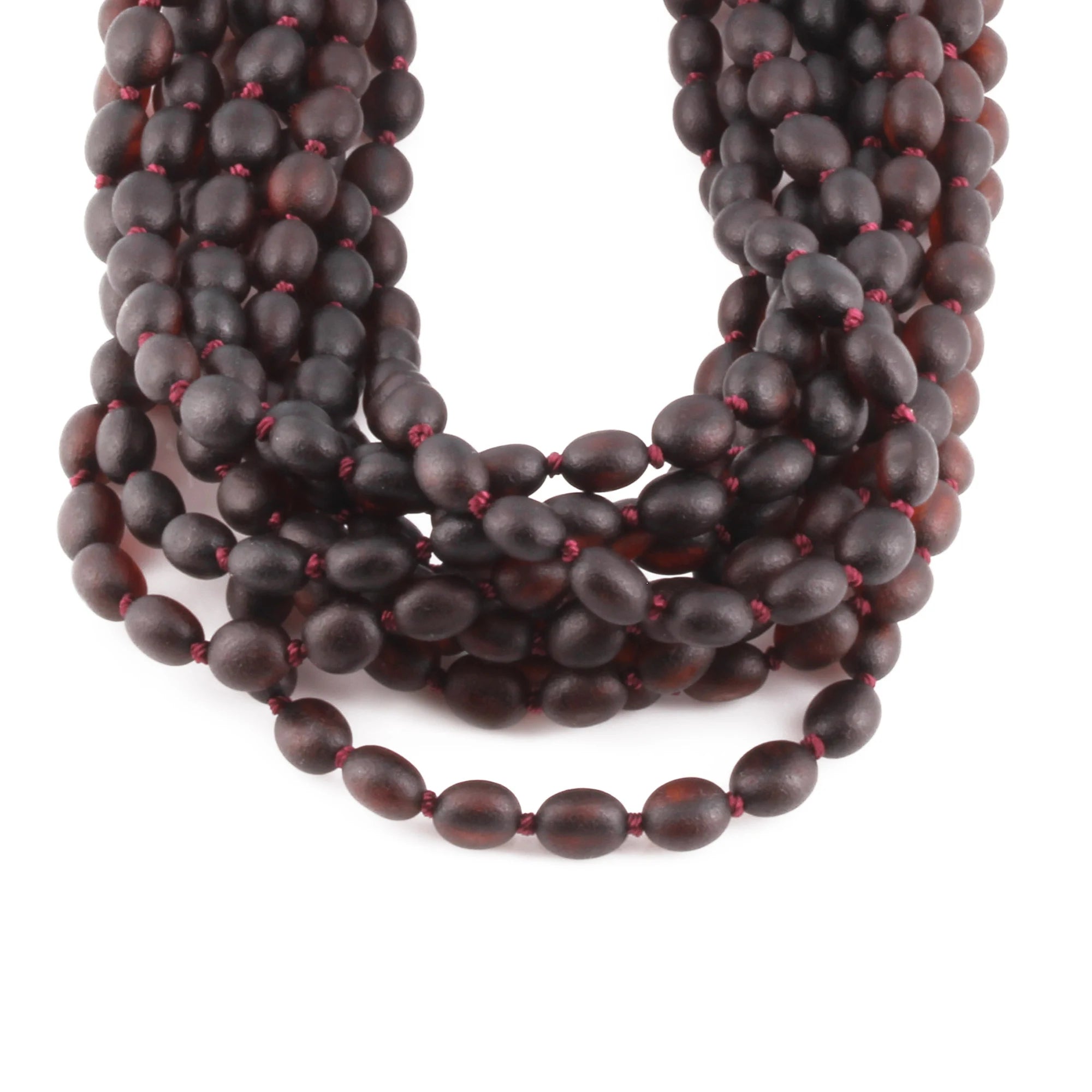 BALTIC AMBER JUNIOR NECKLACES LOT OF 10pcs - OLIVE. XO54DCM