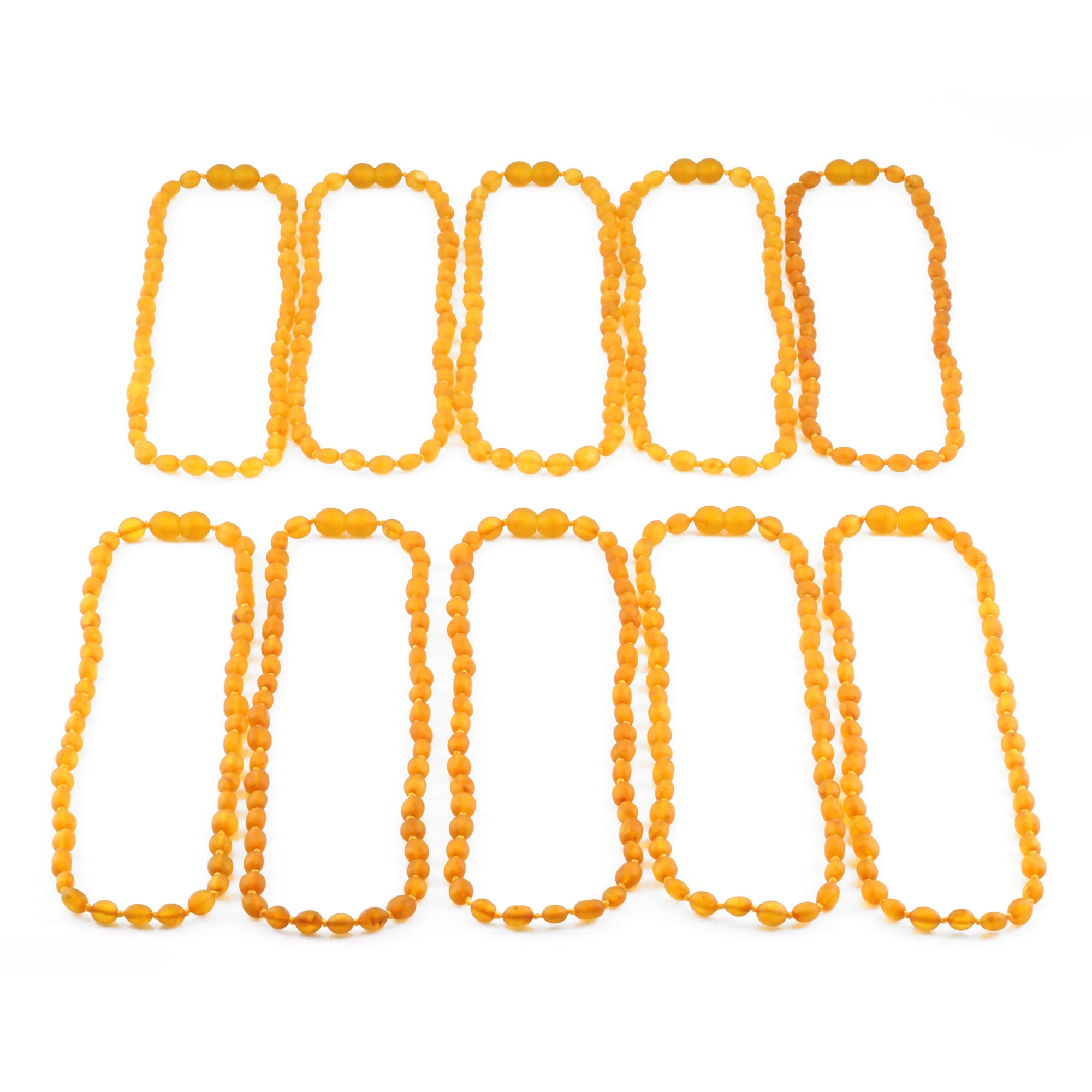 BALTIC AMBER JUNIOR NECKLACES LOT OF 10pcs - OLIVE. XO54LCM
