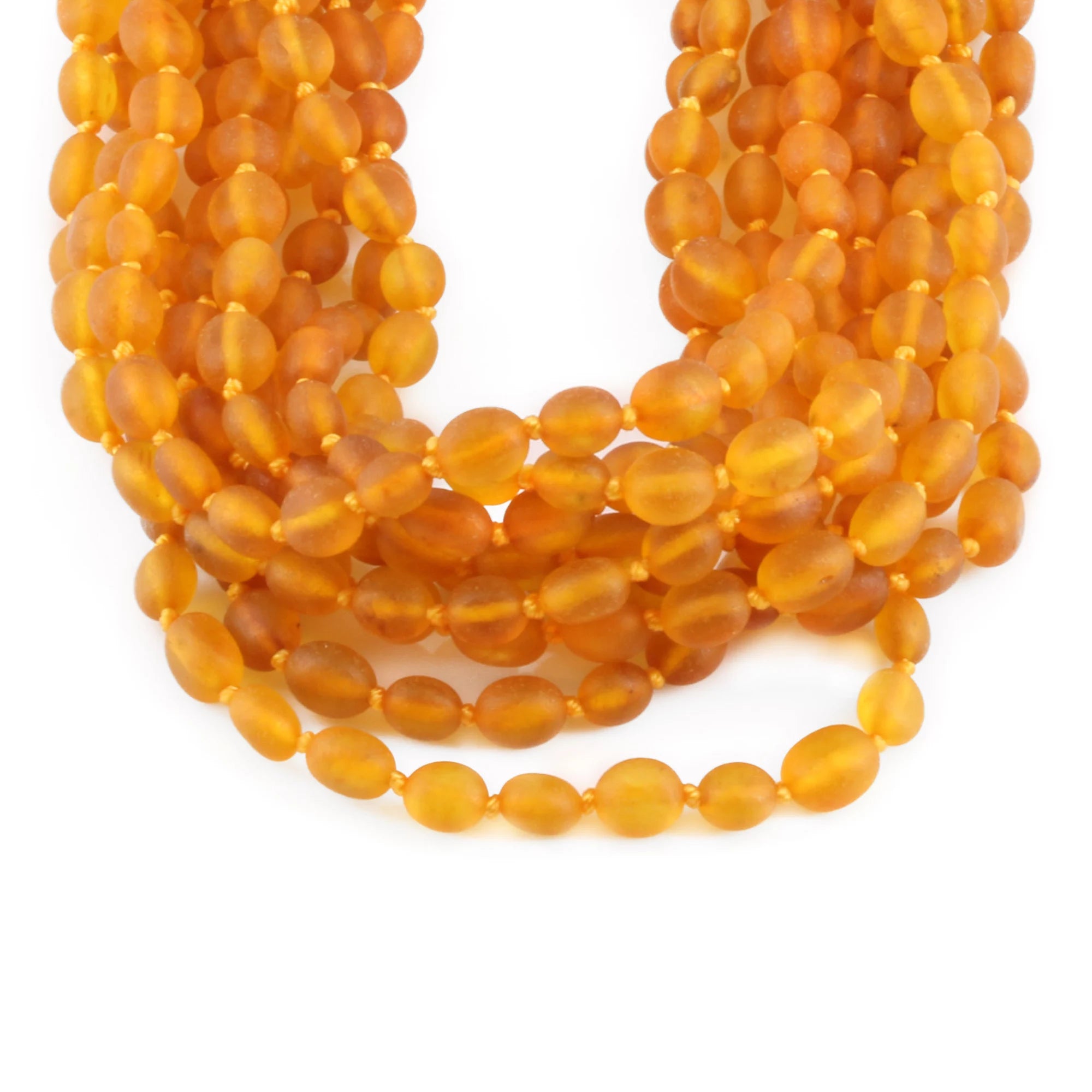 BALTIC AMBER JUNIOR NECKLACES LOT OF 10pcs - OLIVE. XO54LCM