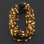 BALTIC AMBER JUNIOR NECKLACES LOT OF 10pcs - OLIVE. XO54M2