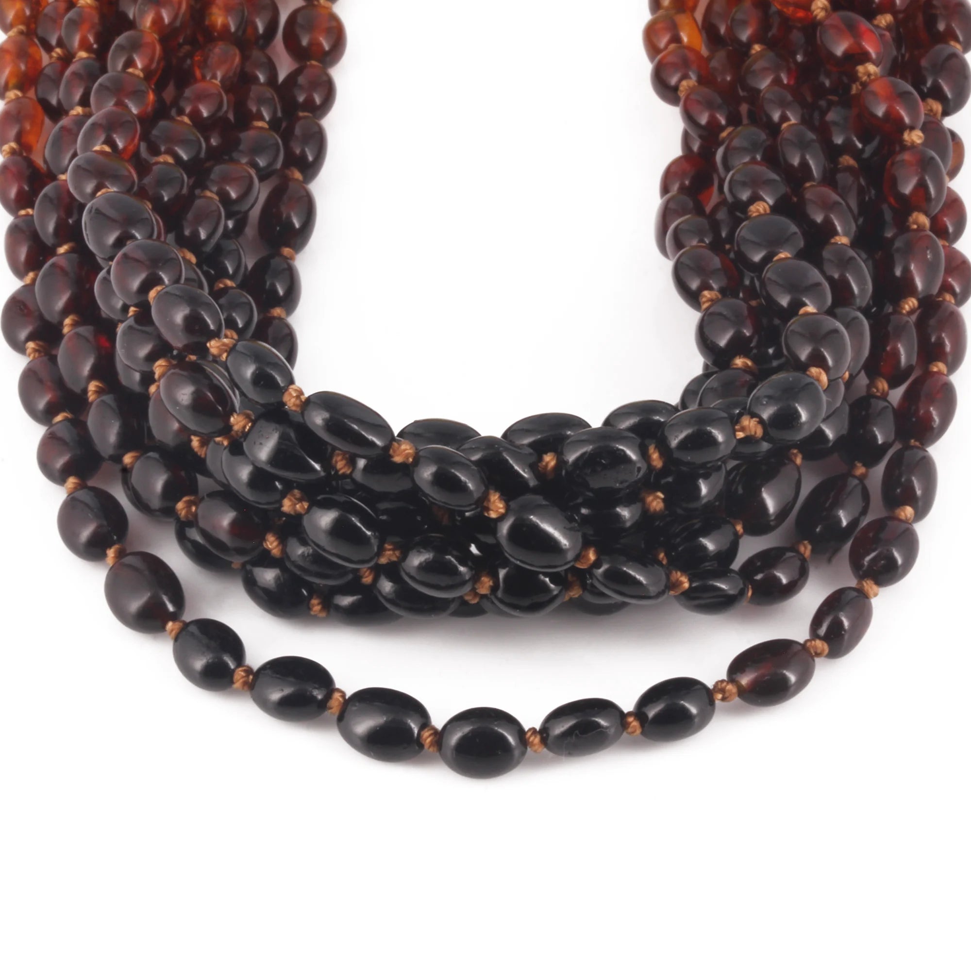 BALTIC AMBER JUNIOR NECKLACES LOT OF 10pcs - OLIVE. XO54R1