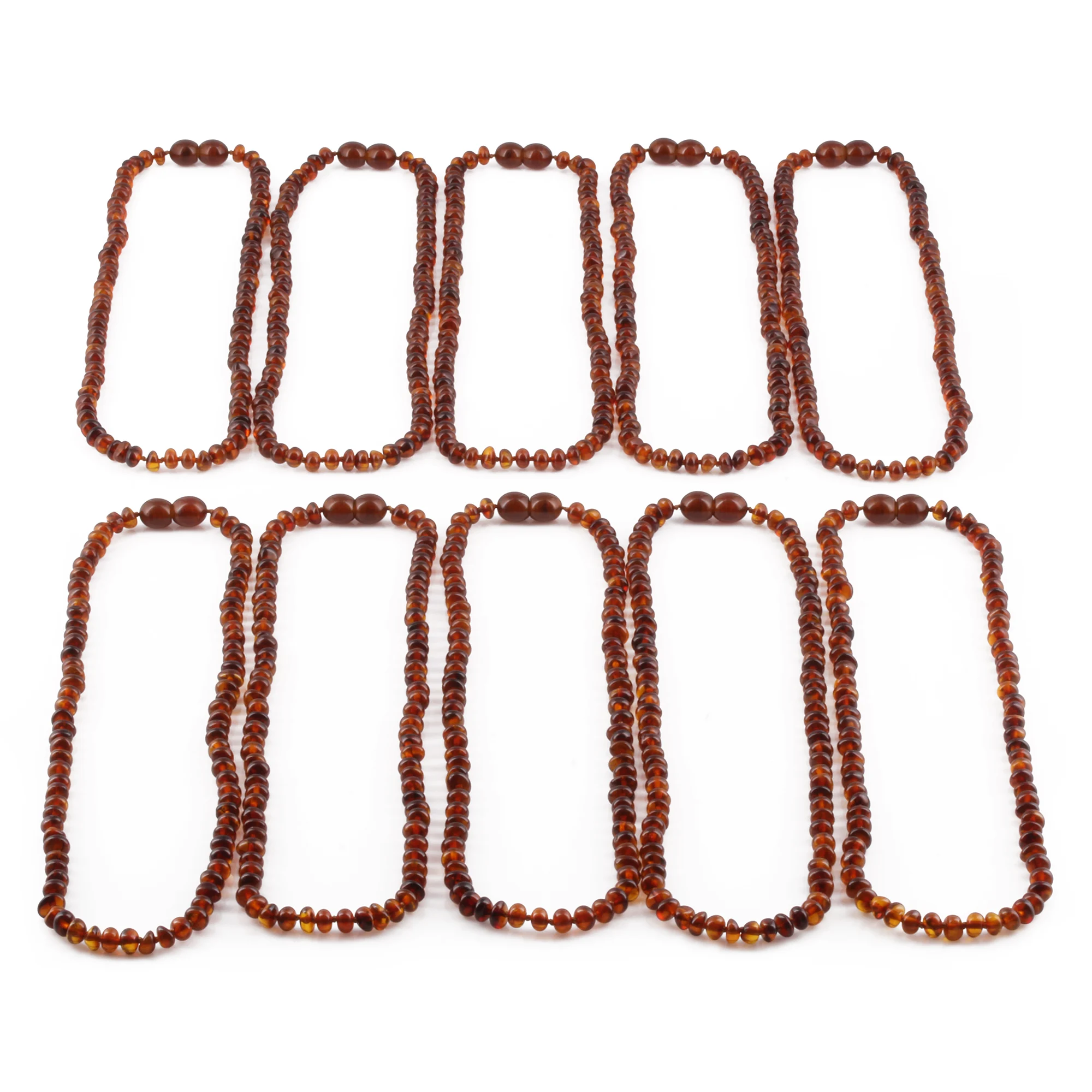 BALTIC AMBER JUNIOR NECKLACES LOT OF 10pcs - ROUNDEL. XR53C