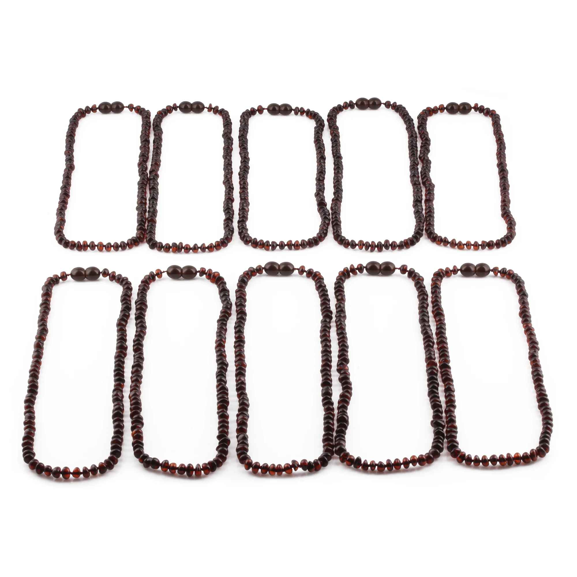 BALTIC AMBER JUNIOR NECKLACES LOT OF 10pcs - ROUNDEL. XR53DC