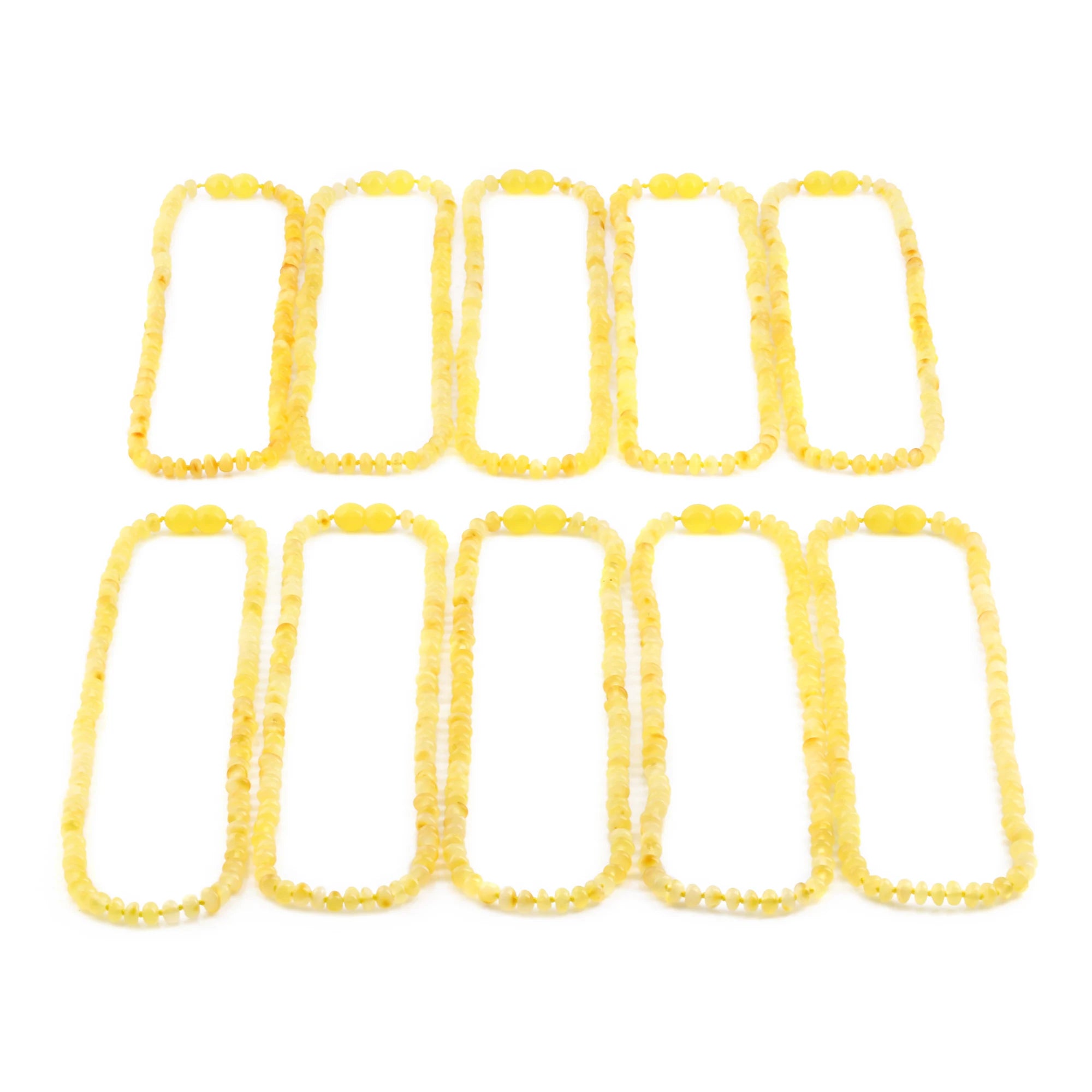 BALTIC AMBER JUNIOR NECKLACES LOT OF 10pcs - ROUNDEL. XR53MY