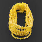 Baltic Amber Junior Necklace Roundel Milky Yellow Glossy Finish - Wholesale Lot of 10pcs - 38cm / 15in - XR53MY
