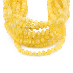 Baltic Amber Junior Necklace Roundel Milky Yellow Glossy Finish - Wholesale Lot of 10pcs - 38cm / 15in - XR53MY