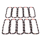 Baltic Amber & Morganite Junior Necklace Baroque Black Matte Finish - Wholesale Lot of 10pcs - 38cm / 15in - JN86-S