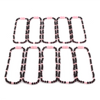 Baltic Amber & Rose Quartz Junior Necklace Baroque Black Matte Finish - Wholesale Lot of 10pcs - 38cm / 15in - JN88-S