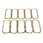 Baltic Amber & Green Tiger Eye Junior Necklace Baroque Multicolor Glossy Finish - Wholesale Lot of 10pcs - 38cm / 15in - JN103 V2