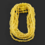 Baltic Amber Junior Necklace Baroque Milky Yellow Glossy Finish - Wholesale Lot of 10pcs - 38cm / 15in - XB43MY